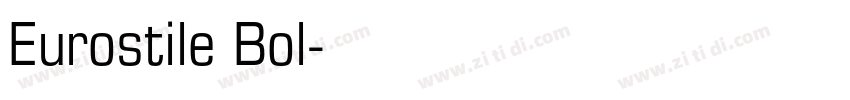 Eurostile Bol字体转换